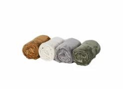 Plaid Abby 130x180cm - fleece - mosgroen