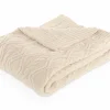 Plaid Aspen 170x130cm - polyester - ivoor