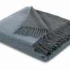 Plaid Blau-Grau 150x200cm - kasjmier & wol - blauw & grijs