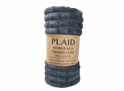 Plaid Bordeaux  150x200cm - microvezel - denim