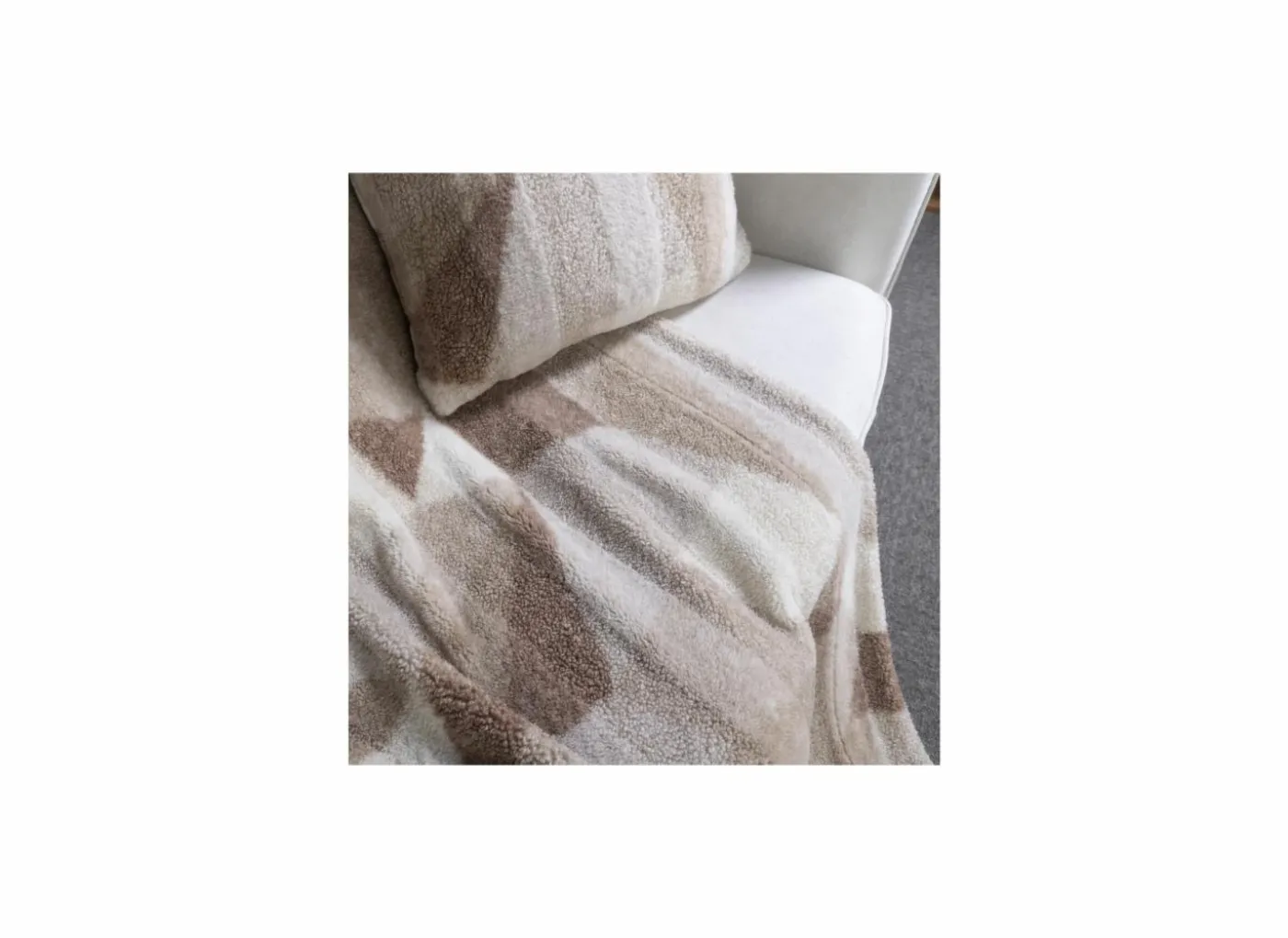 Plaid Porto 150x200cm - polyester - café au lait