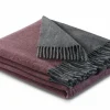 Plaid Rouge-Graphit 150x200cm - kasjmier & wol - rood & grijs