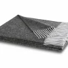 Plaid 130x170cm - polyester & katoen - antraciet