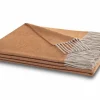 Plaid 130x170cm - polyester & katoen - rust