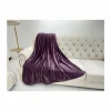 Plaid 220x240cm microvezel aubergine