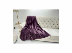 Plaid 220x240cm microvezel aubergine