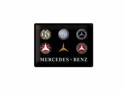 Plakkaat Mercedes 40x30cm  - metaal - multicolor