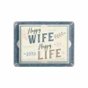 Plakkaat 15x20cm happy wife