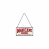 Plakkaat 10x20cm Man Cave Warning