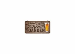Plakkaat 10x20cm Welcome to the Beer Garden