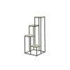 Plantenstandaard Mosh 40x100x40cm - melamine - naturel & zwart