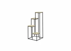 Plantenstandaard Mosh 40x100x40cm - melamine - naturel & zwart