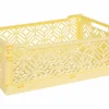 Plooibox 40x30x15cm - kunststof - geel