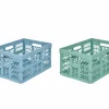 Plooibox 53x27,5x37cm - kunststof - blauw & groen