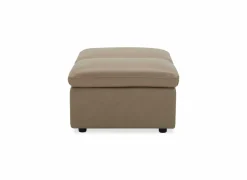 Poef Back 102x71x44cm - natuurleder - camel met opbergruimte