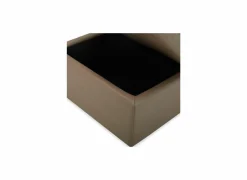 Poef Back 102x71x44cm - natuurleder - camel met opbergruimte