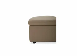 Poef Back 102x71x44cm - natuurleder - camel met opbergruimte
