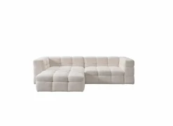 Poef Bubble 109x74x41cm - stof - wit