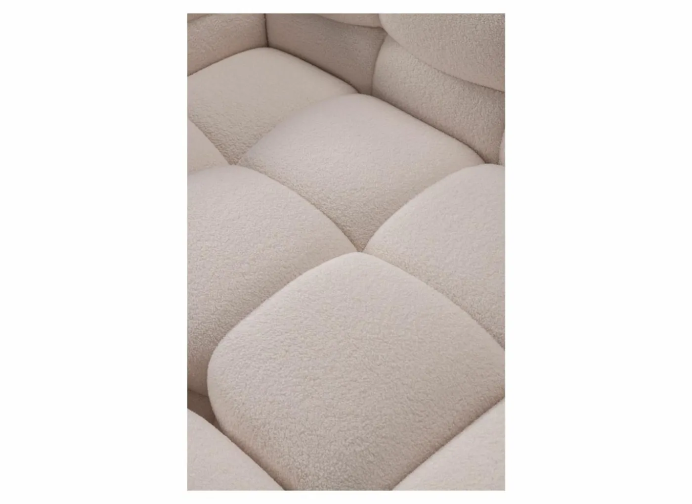 Poef Bubble 109x74x41cm - stof - wit