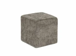Poef Daddy 41x41cm - ribfluweel - donkergrijs