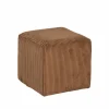 Poef Daddy 41x41cm - ribfluweel - roest