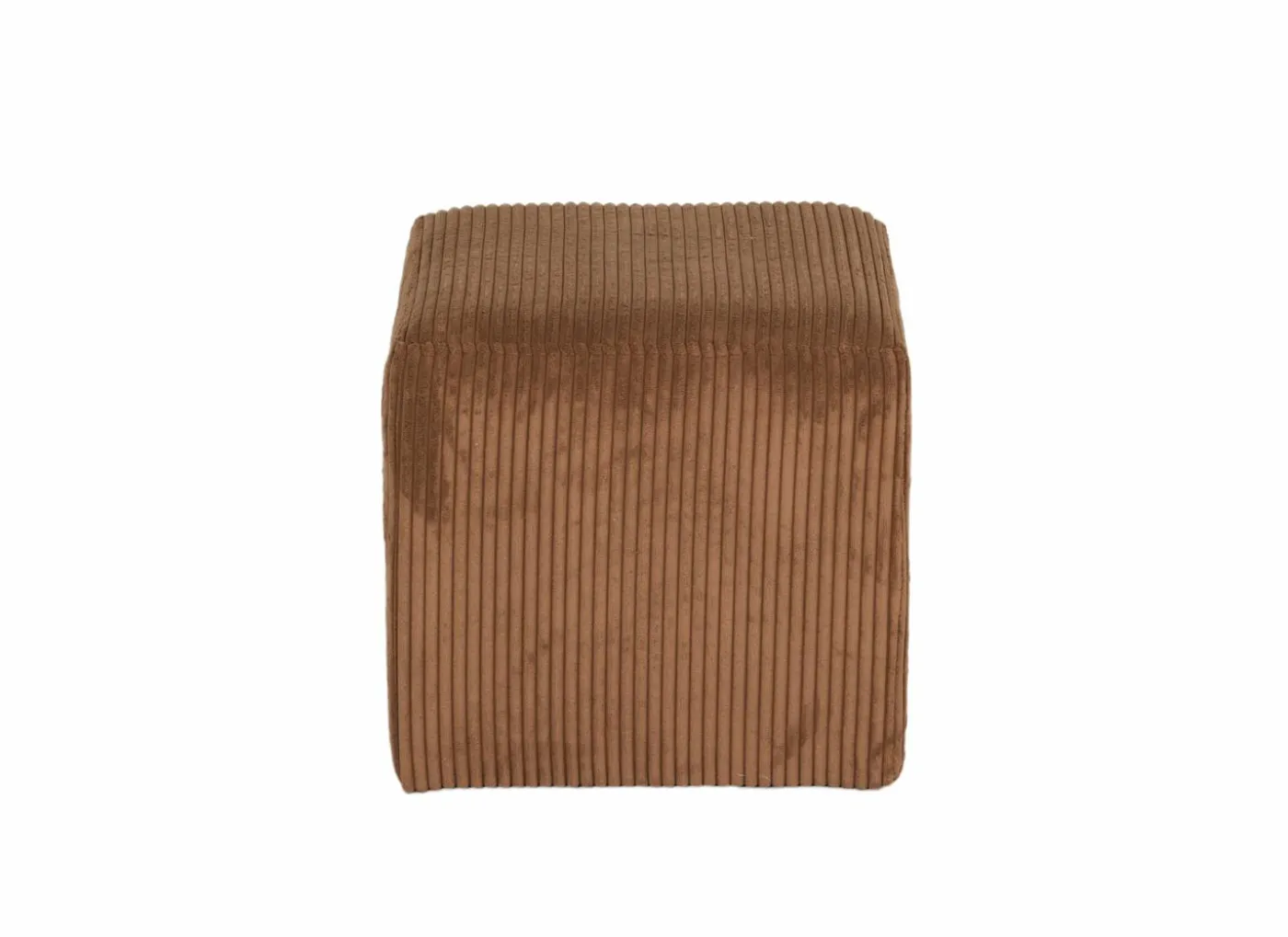 Poef Daddy 41x41cm - ribfluweel - roest