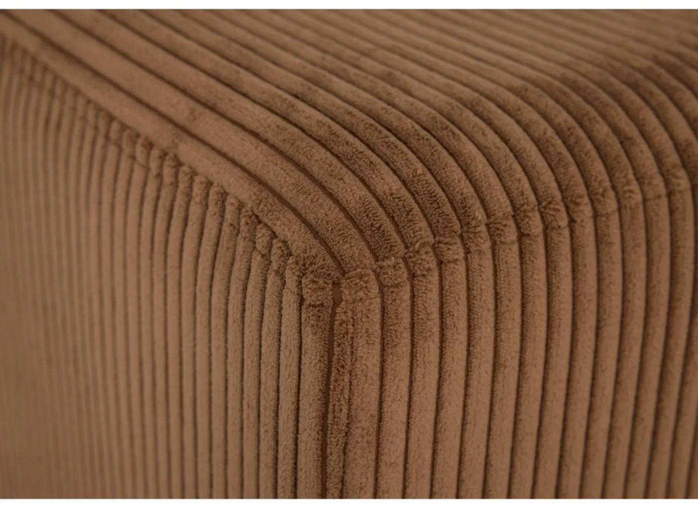 Poef Daddy 41x41cm - ribfluweel - roest