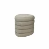 Poef Fizz 45x43x42cm - bouclé - bruingrijs