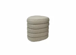Poef Fizz 45x43x42cm - bouclé - bruingrijs