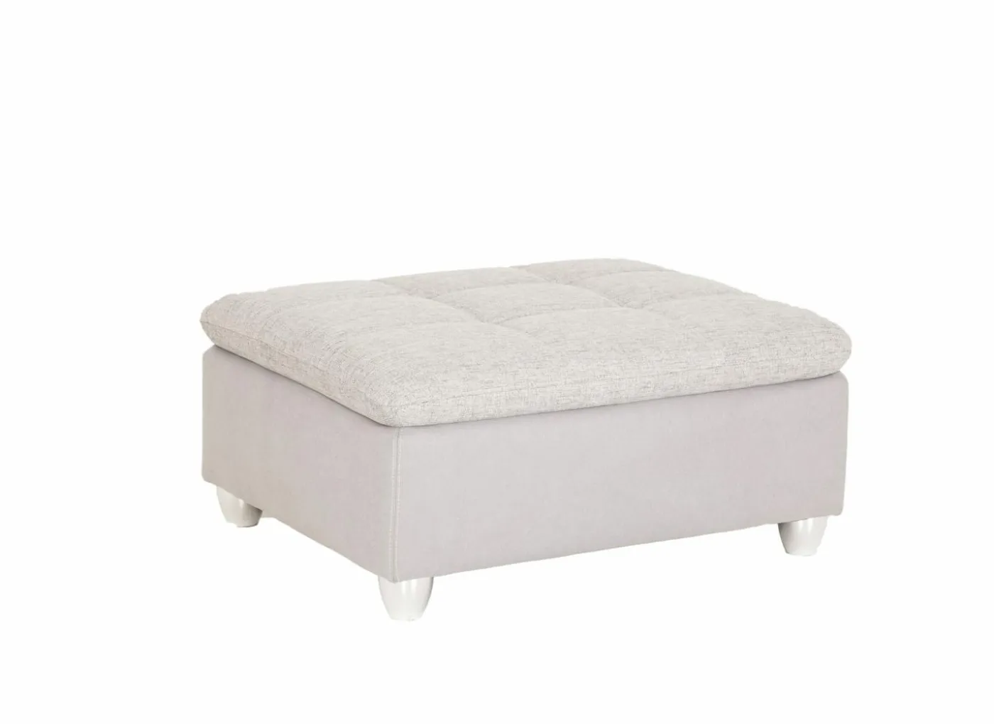 Poef Genua 103x82x48cm - stof - grijs