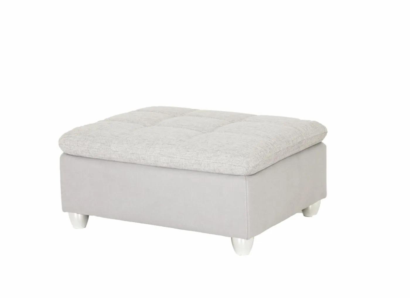 Poef Genua 103x82x48cm - stof - grijs