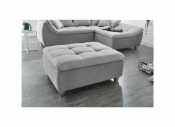 Poef Genua 103x82x48cm - stof - grijs