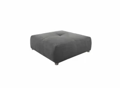 Poef Gulliver 126x126x41cm - stof - donkergrijs