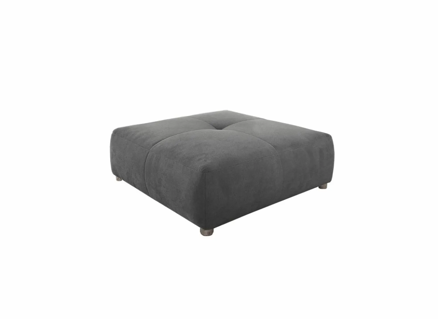 Poef Gulliver 126x126x41cm - stof - donkergrijs