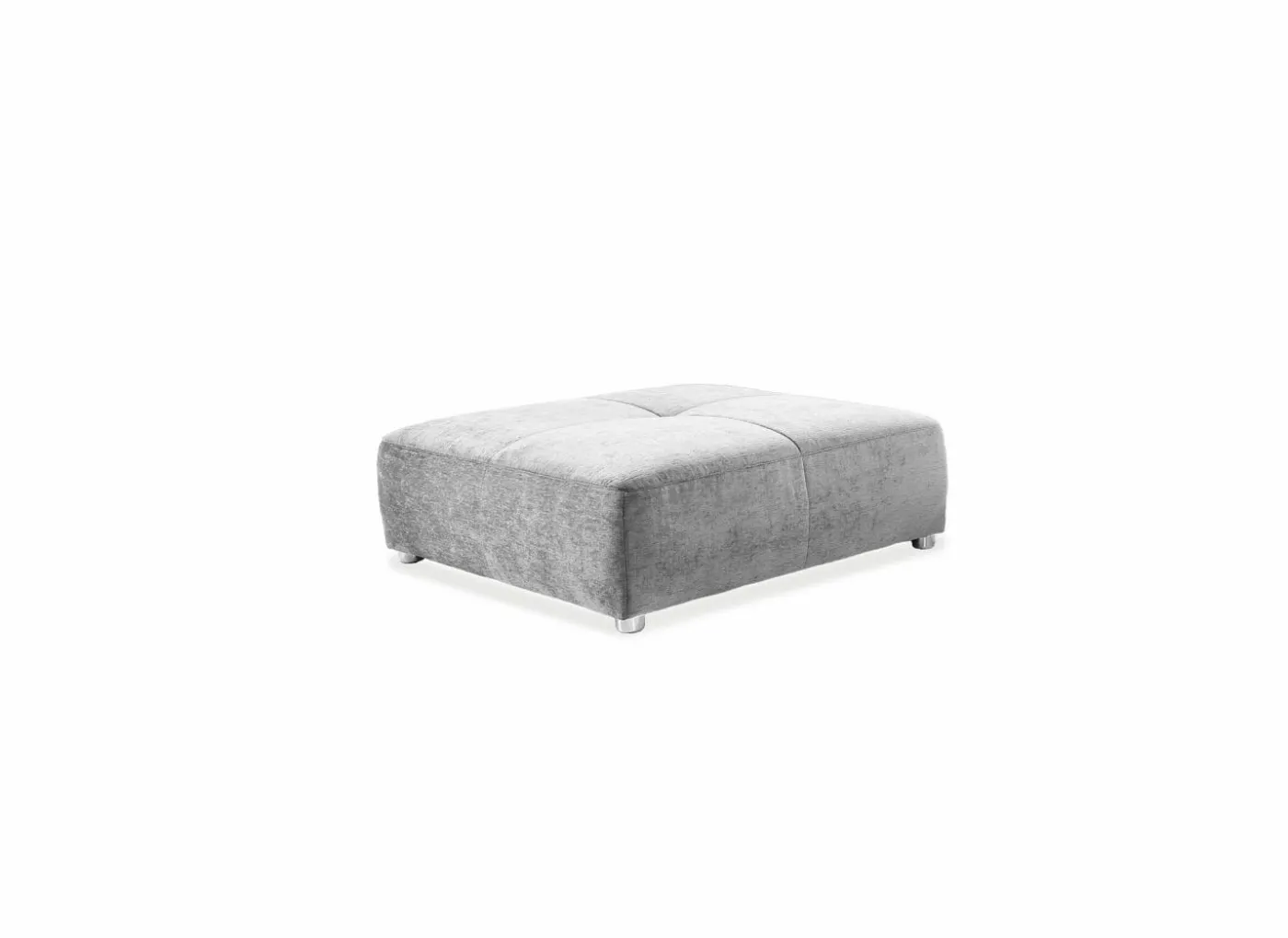 Poef Gulliver 126x126x41cm - stof - lichtgrijs