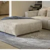 Poef Gulliver 126x126x41cm - stof - beige