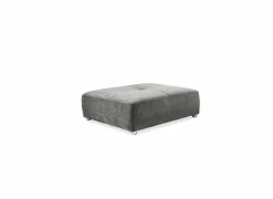 Poef Gulliver 126x126x41cm - stof - grijs