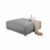 Poef Gulliver 126x126x41cm - stof - lichtgrijs