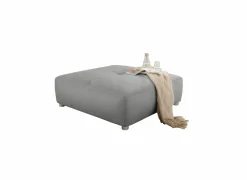 Poef Gulliver 126x126x41cm - stof - lichtgrijs