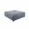Poef Gulliver 126x126x41cm - stof - lichtblauw
