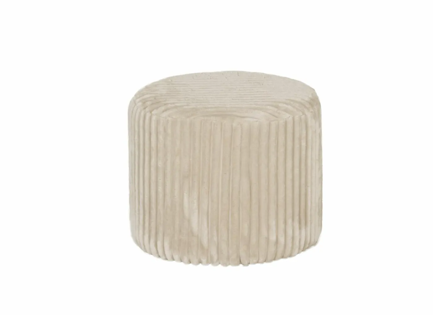 Poef Madison Ø49.5cm - corduroy - cream