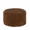 Poef Maiden Ø59cm - corduroy - roest