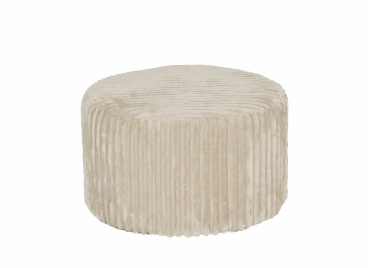 Poef Maiden Ø59cm - corduroy - cream