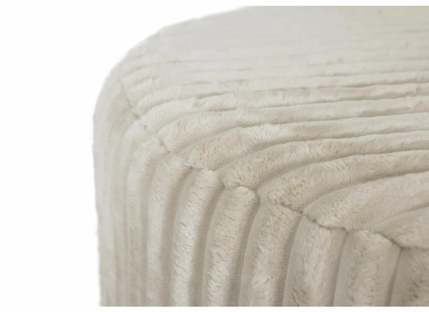 Poef Maiden Ø59cm - corduroy - cream