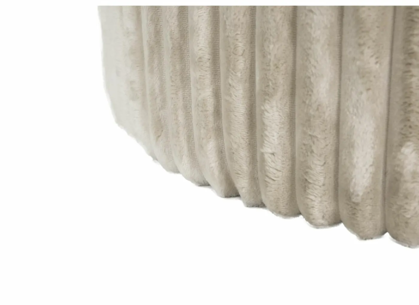 Poef Maiden Ø59cm - corduroy - cream