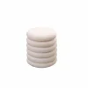 Poef Opio Ø38cm - bouclé - wit met opbergruimte