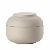 Pot met Deksel Ø10x7,5cm - keramiek - zand
