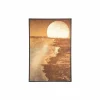 Print op canvas Zon 60x90cm - oranje