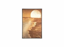 Print op canvas Zon 60x90cm - oranje