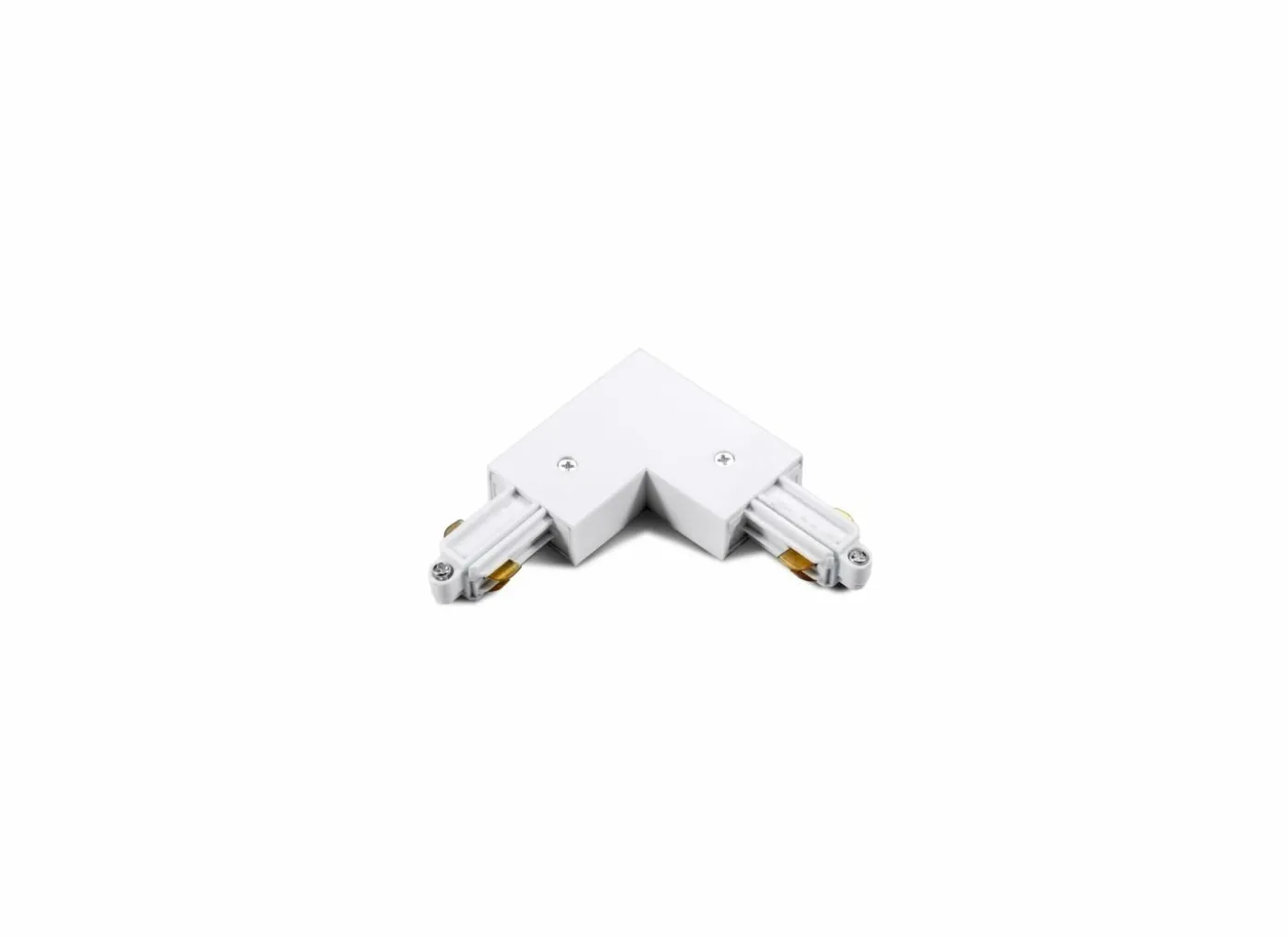 Railverlichting L-connector monofase binnen aarding wit